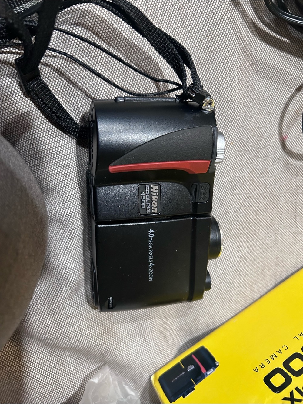 Nikon Digital Camera in Black with Red Accent